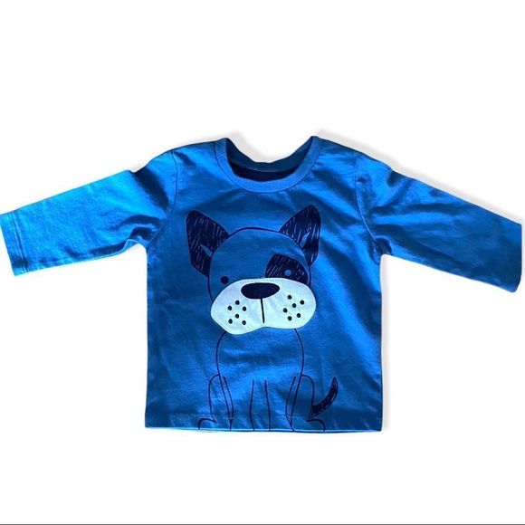 3/$15 ✨ Pekkle: Doggy Print Long Sleeve Tee - Picture 1 of 5